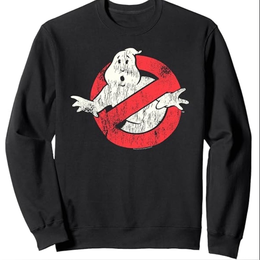 MENS BLACK GHOSTBUSTERS CREWNECK SWEATER! - Picture 6 of 6